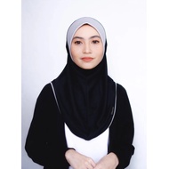 TUDUNG SUKAN #IBUGARANG PIPING 2 TONE