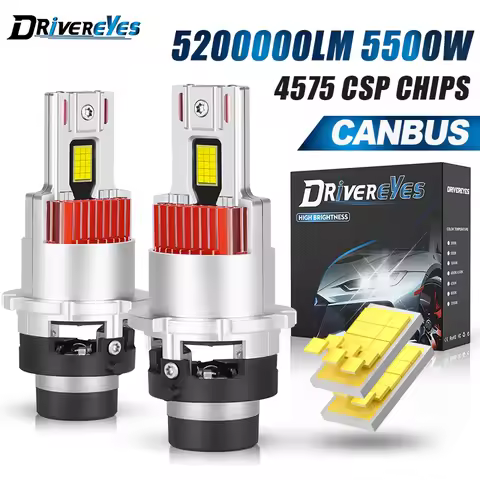 D2S D4S LED Headlight Bulbs Canbu D1S D3S LED 5500W 5200000LM Lamps Auto 7545 CSP Chip Light Front B