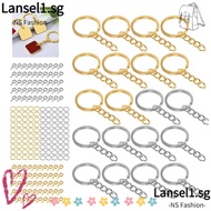 LANSELL 220pcs Split Keychain Rings, Circle Gold DIY Keychain Rings, Jewelry Tools Silver Keychain R