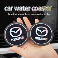 Car Laser Silicone Colorful Reflective Water Coaster for Mazda Cx-5 3 2 Cx-8 Cx-3 Cx-30 6 Bt-50 Mx-5 Accessories