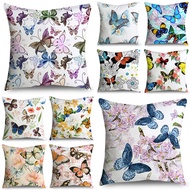 Single-sided printing butterfly pattern polyester cushion cover home decoration sofa Sarung bantal car pillowcase