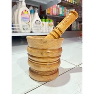 Small Mortar + Pestle or Pounder. Traditional Pounder. Suitable for Crushed Chicken
