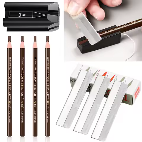 Eyebrow Pencil Microblading Supplies Set Waterproof Eyebrow Tattoo Tint Enhancers With Sharpener Bro