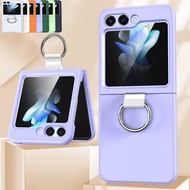 Ultra Thin Ring Holder Case Casing Samsung Galaxy Z Flip 6 Z Flip 5 Flip 4 Flip 3 Skin Friendly Shoc