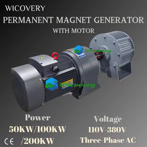 50KW 100KW 80KW 110V-380V Low RPM Alternator Permanent Magnet Rare Earth Turbine With Base 100KW 200