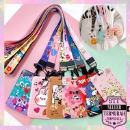 GANTUNGAN Stt Name Tag Card Hanger Cartoon Character Lanyard MRT Access Busway E-Money Flazz BRIzi Card Holder Cartoon Character Lanyart Card Holder Id Card