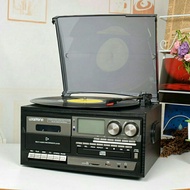 Vinyl Record Player Modern Phonograph Retro Multi-Function Record Player Cd Tape Radio Bluetooth Usb with Speaker