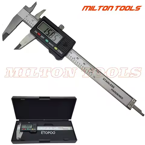 100mm 4" Digital CALIPER VERNIER GAUGE MICROMETER 0-100mm carbonn steel vernier caliper carbon fiber