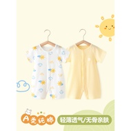 Baby Onesie Baby Summer Onesie Baby Boy Baby Onesie Summer Thin Newborn Clothes Pure Cotton Short-Sl