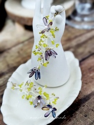 鉤針 編織 串珠 花串 耳環