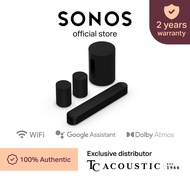 5.1 Sonos Beam Gen 2 Soundbar, Era 100 Pair & Sub Mini -Dolby Atmos Smart Home Theater Set