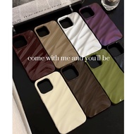 Premium Solid Color Satin Pleated Suitable For iPhone 17 16 15 14 13 12 11 Pro Max 14pro i17 Phone C