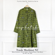 Muslimat nu TUNIK semi sutra model terbaru seragam pengajian nahdlatul ulama kancing depan svj batik