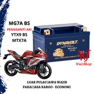 AKI KERING MOTOR ZX25 R RR ER6N MG7A BS DYNAVOLT YTX7A YTX9