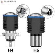 Wishlistforyou H6 BA20D H4 Motorcycle LED Headlight Bulb Spotlight Motos Accessories Hi Lo Lamp Fog 