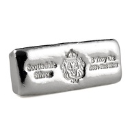 Scottsdale Cast 5 oz .999 Fine Silver Bar 5oz