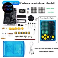 DIY Pixel Game Kit Mini Pixel Game Console with Voice Electronics DIY Soldering Project Practice Sol
