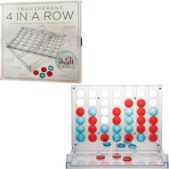 Transparent 4 in a Row Game , Board Games for Adults Elegant Indoor Games Complements Any Home Décor
