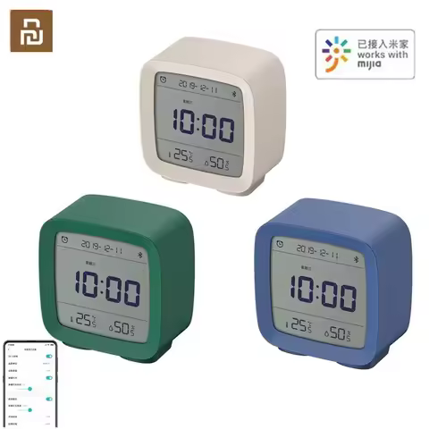 Cleargrass Qingping Bluetooth Smart Alarm Clock Temperature Humidity Display LCD Screen Adjust Night