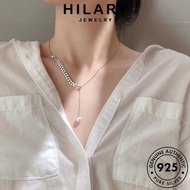 HILARY JEWELRY Accessories Rantai 純銀項鏈 Silver Chain Perempuan Perak Necklace Sterling Korean Women Leher Pendant Pearl For Original 925 N981