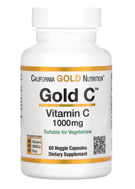 [นำเข้าUSA] California Gold Vitamin C 1,000 mg 60 Capsules  วิตามินซี คุณภาพสูง 1000 มิลลิกรัม 60 แคปซูล เสริมภูมิคุ้มกัน  สร้างคอลลาเจน