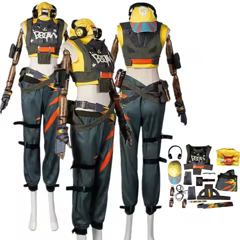 VALORANT Disguise Raze Cosplay Costume Adult Hat Shirt Pants Headgear Vest Outfits Halloween Carniva