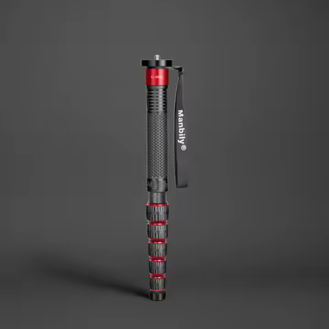 Manbily C-666L Carbon Fiber Monopod Tripods For Phone Gopro Travel DSLR Camera 32mm diameter Max. 33