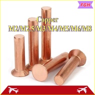 Copper countersunk head rivets GB869 percussion type flat head flat cone head solid rivets Copper d 