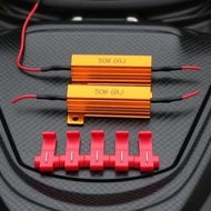 KEVANLY 2Pcs 50W CANBUS Error Free LED Resistor Decoder 1156 1157 7440 7443 12V