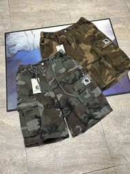 外國預訂 Carhartt 刺繡logo迷彩口袋男短褲 2色選擇