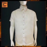 Obra ni Juan Inno Fit (Regular Fit) Polo Barong Plain - Off-White (#2702)