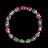 【正佳珠寶】紅綠寶 頂級紅寶黝簾石 橄欖珠 8x11mm 紅綠寶手珠