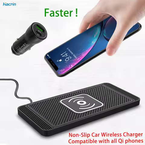 Wireless Charger For iPhone 15 14 Pro Max Samsung Galaxy S23 Xiaomi Huawei Fast Charging Non-Slip Pa