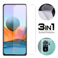 3 in 1 Xiaomi Mi 10T 9T K20 Redmi Note 10 9 8 7  Pro max Tempered Glass +  Back Screen Protector Fil