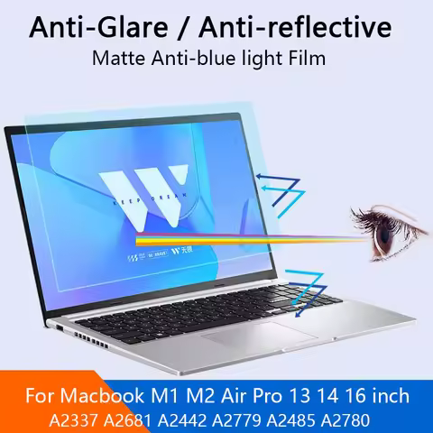 Anti-blue light Screen Protector For Macbook 13.6/13.3/14.6/15.6/17.6inch Anti-reflective Matte Film