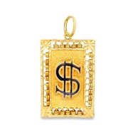 Top Cash Jewellery 916 Gold Box Money Sign Abacus Pendant