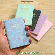 LUCKYSTOREGOODS 2025 Planner Notebook, A7 Mini 2025 Agenda Book, Mini with Calendar English Laser Po