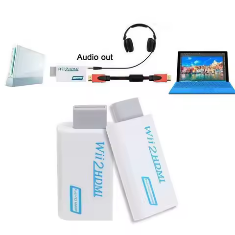 For Wii to HDMI 1080P Converter plug Wii2HDMI Adapter 3.5mm Audio Video Output Full HD 1080P Output