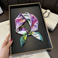 100% Natural Real Silk Scarf Women Print Bandana Square Scarves Wrap Kerchief Mulberry Spring Fashio