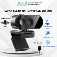 WEBCAM 2K HD WITH MIC - LIVESTREAM, ONLINE LEARNING, LOCKING ZOOM, COMPATIBLE LAPTOP MACBOOK Webcam 