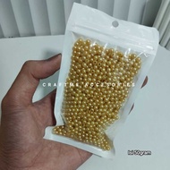 50gram 4mm Gold Light Pearl Beads