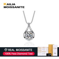1ct Real Moissanite Diamond Ladies Necklace Water Drop Shape S925 Sterling Silver Necklace with GRA 