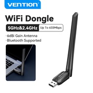 Vention USB WIFI 5G Dongle 6dBi High Gain Antenna AC650 Adapter 5GHz 2.4GHz Dual Band Connector for