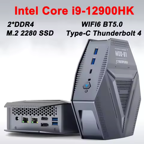 GH9 Intel Core i9-12900HK MINI PC 2*DDR4 1*M.2 2280 SSD Windows 11 PRO WIFI6 BT5.0 2.5G LanType-C De