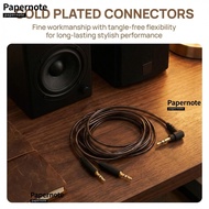 PAPERNOTE Aux Cable, Plug and Play 120cm/47.2in Earphone Replacement Cable, 3.5mm to Dual 2.5mm Upgr