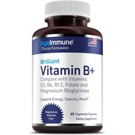 AgeImmune Vitamin B Complex Vitamin, Containing Vitamin D3, B12, B6, Magnesium Diglycinate and Folic