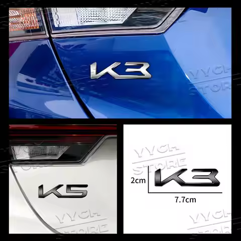 Creative 3D Metal K3 K5 K8 Emblem Sticker Car Side Rear Badge Nameplate Decal For Kia Optima Forte R