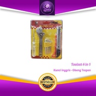 Spot8Cheap Tools Toolset 4 in 1 Wrench - Screwdriver Test Pen - Cartridge - L Key A156 - Tools A156