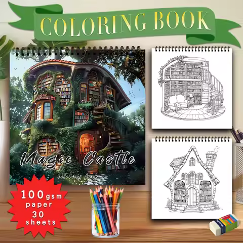 30 Sheet Adult Drawing Book-,8.3x 8.3 inch 100gsm thick paper for soothing, anxiety and more, perfec