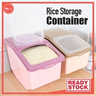 [Ready Stock] Rice Storage Box - With Wheels 5kg 10kg 15kg rice storage bekas penyimpan beras nasi roda